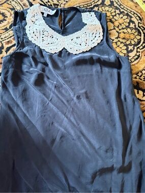 Tibi Black Slip Top with Branded Neck Label